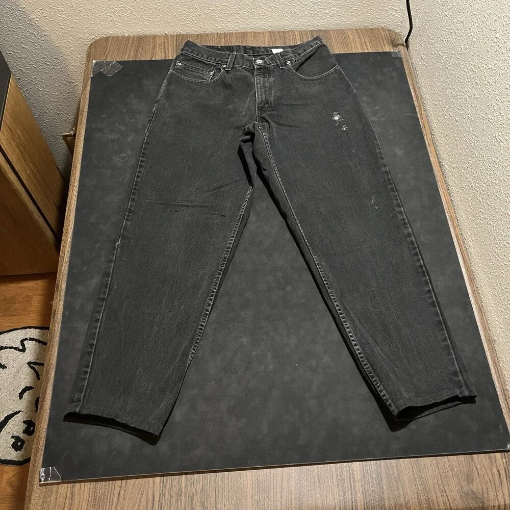 Vintage Levis Jeans Black 90s Men Denim 560 Loose Fit Wide Leg Baggy 30x30 Jnco